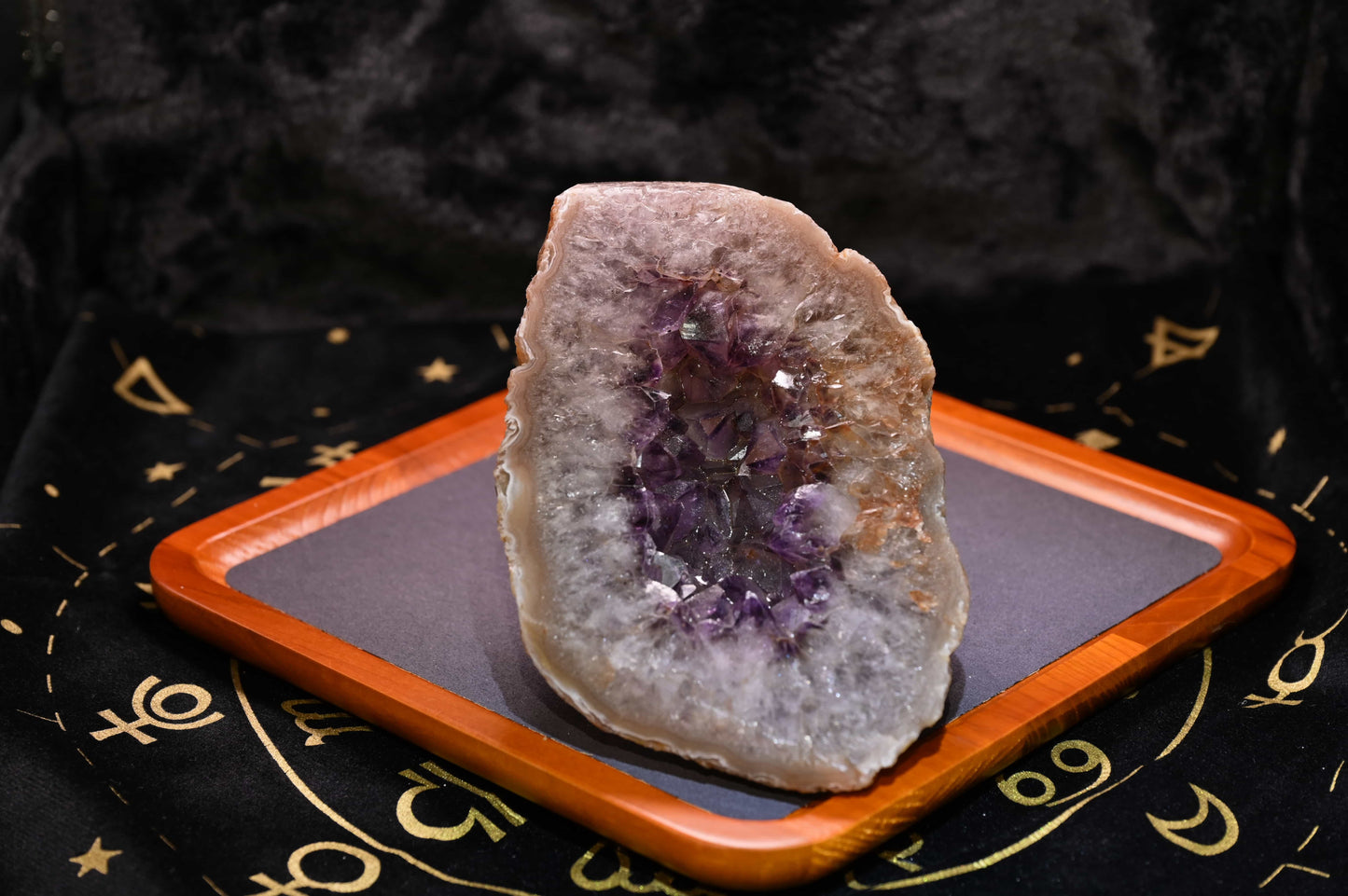 Natural Amethyst Geode Slice