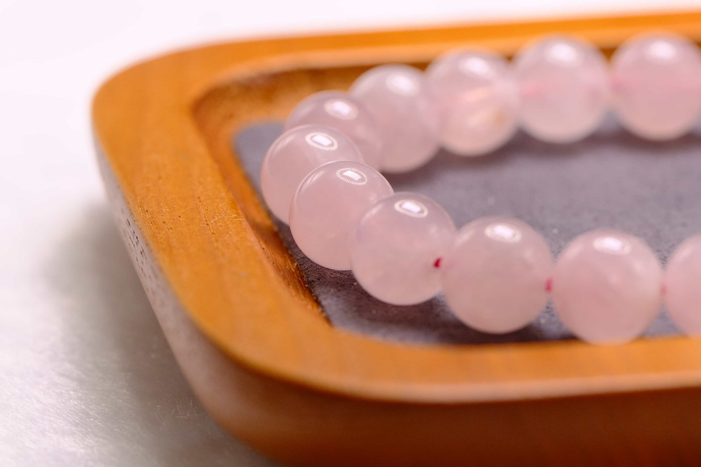 Natural Rose Quartz Beaded Bracelet