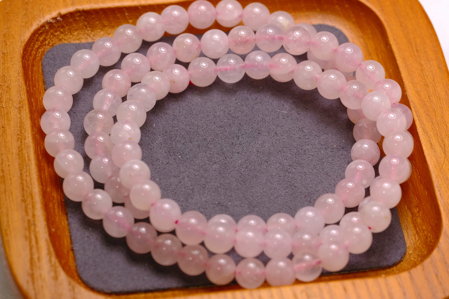 Natural Rose Quartz Beaded Necklace