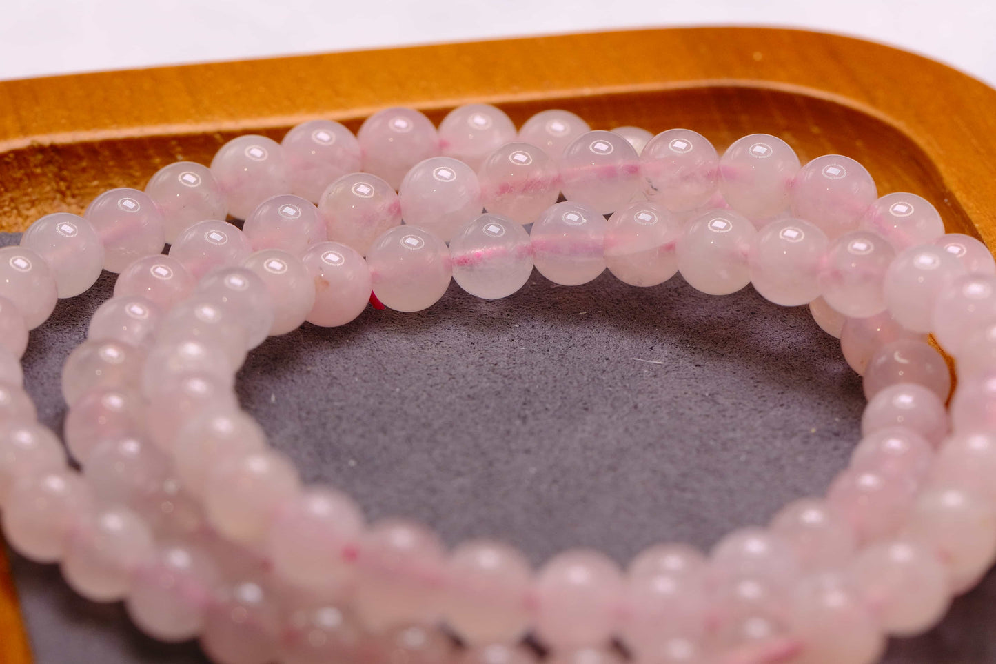 Natural Rose Quartz Beaded Necklace