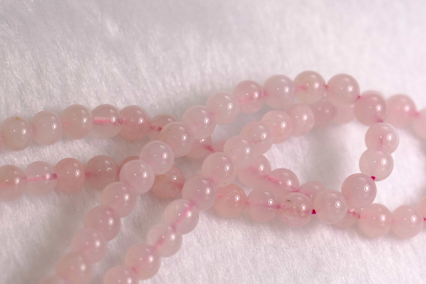 Natural Rose Quartz Beaded Necklace