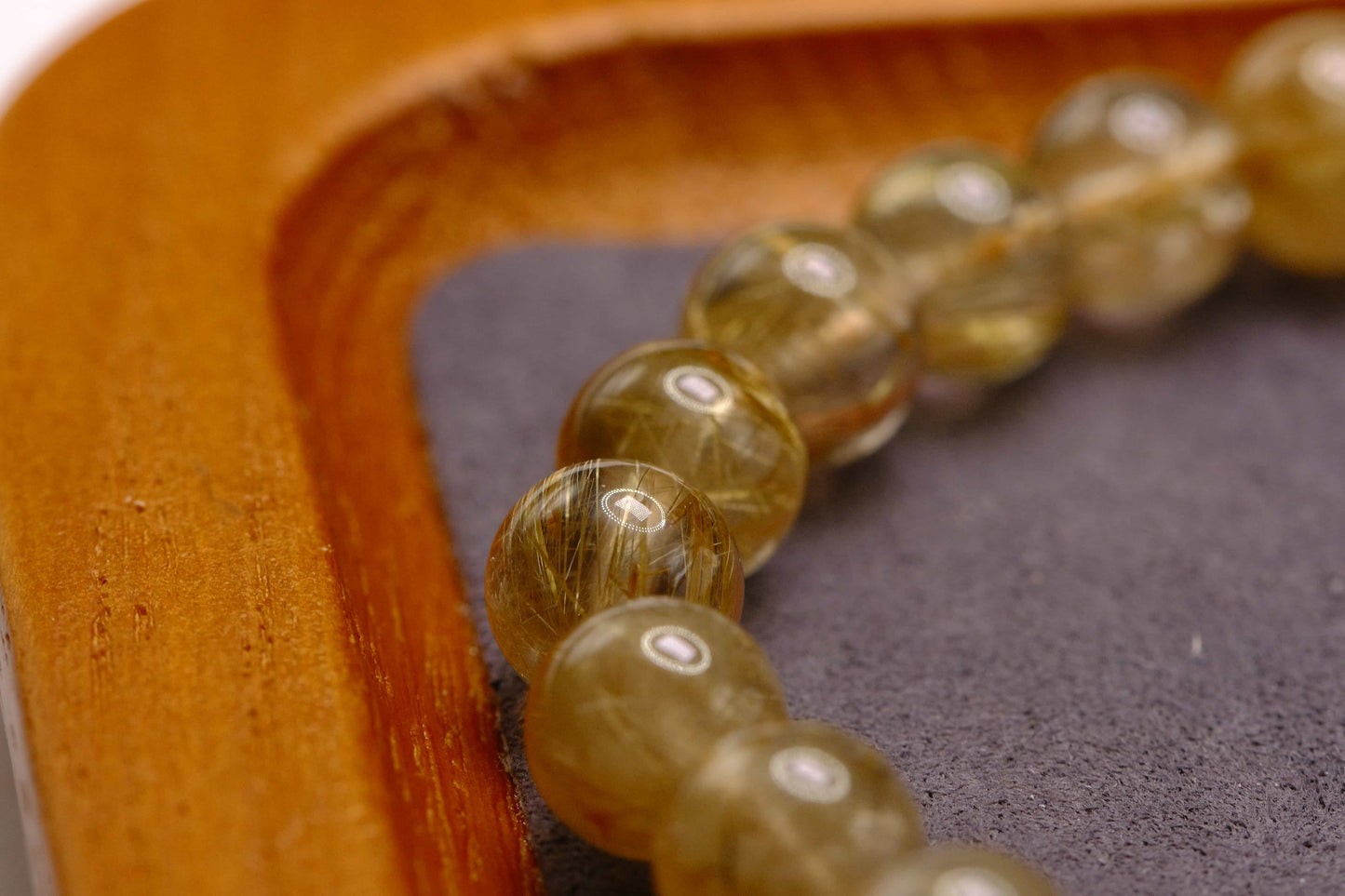 Natural Rutilated Quartz Beaded Bracelet