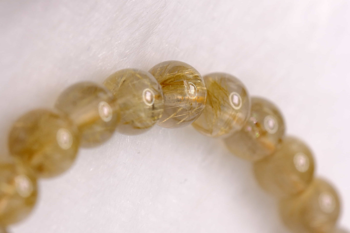 Natural Rutilated Quartz Beaded Bracelet