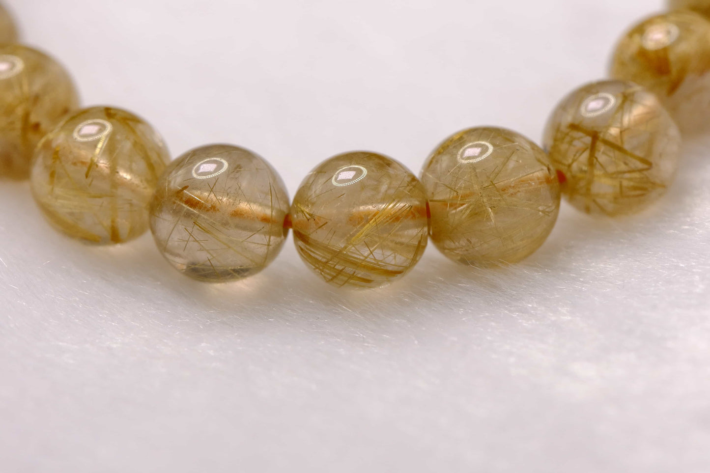 Natural Rutilated Quartz Beaded Bracelet