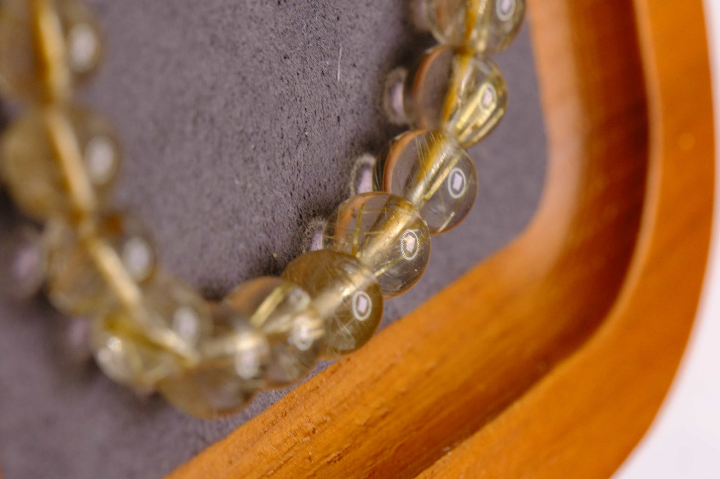 Natural Rutilated Quartz Beaded Bracelet