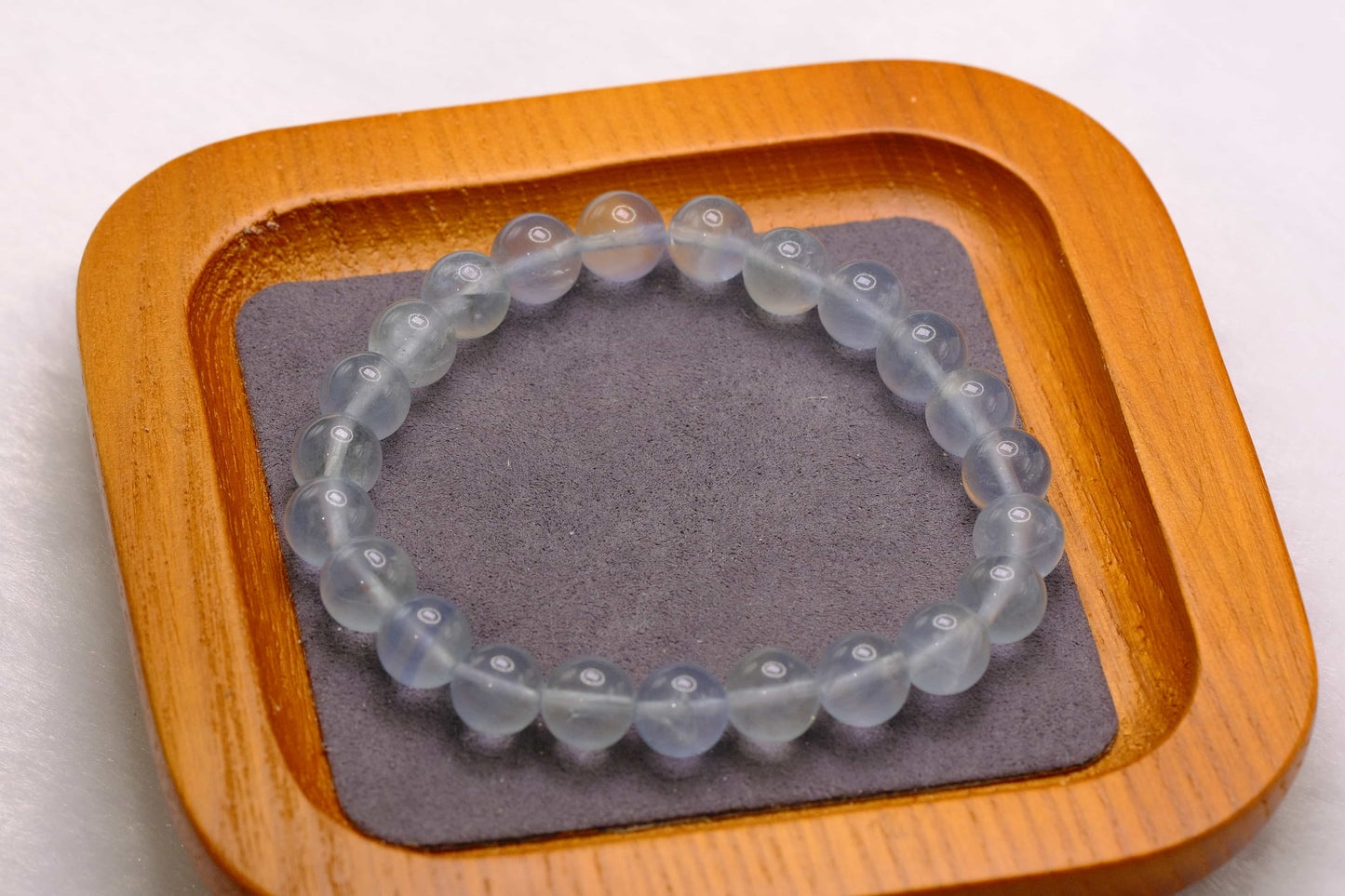 Natural Blue Needle Quartz Beaded Bracelet