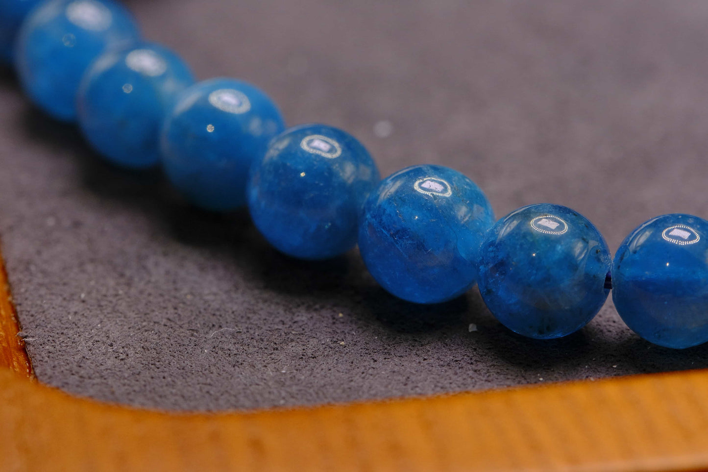 Natural Blue Fluorite Beaded Bracelet