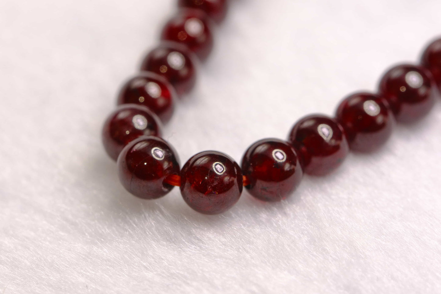 Garnet Bead Bracelet