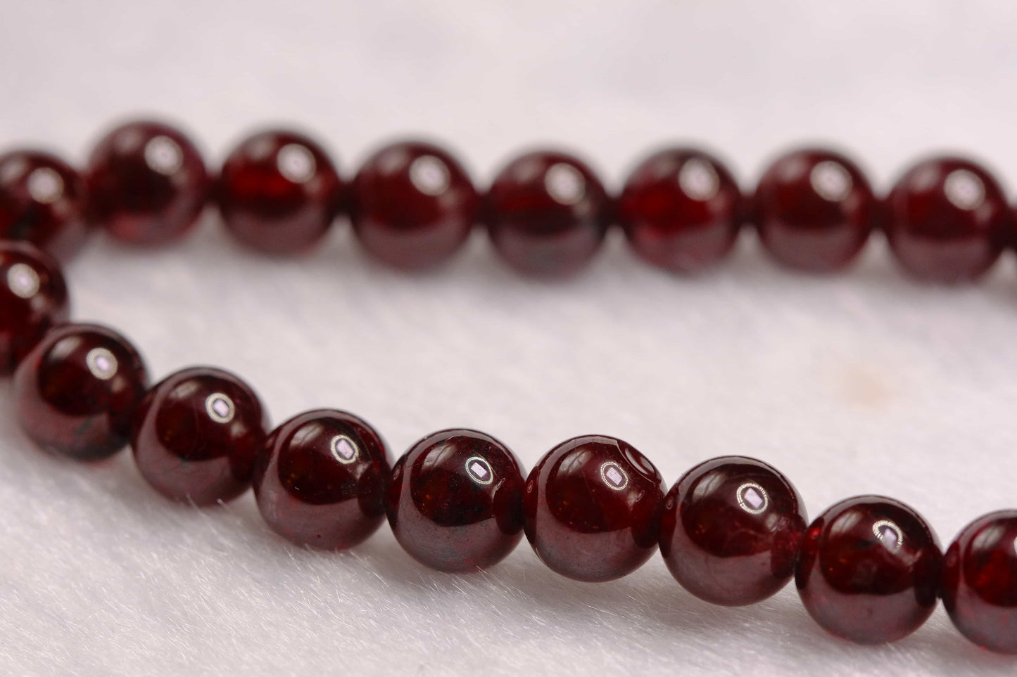 Garnet Bead Bracelet